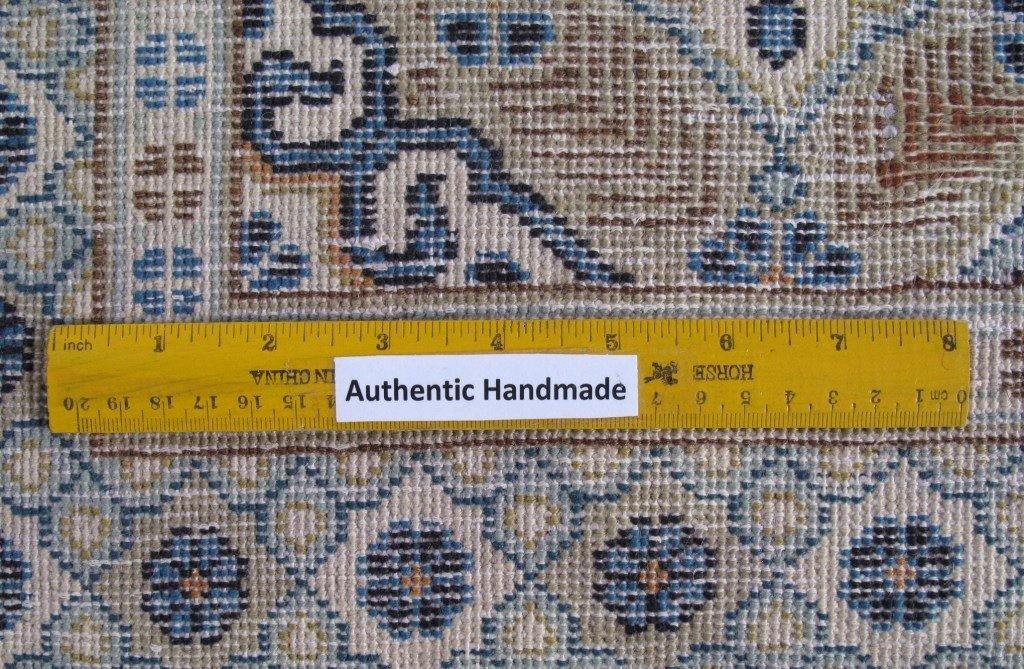 10 x 13 Ivory Perrsian Design Signed Kashaan Rug 82328