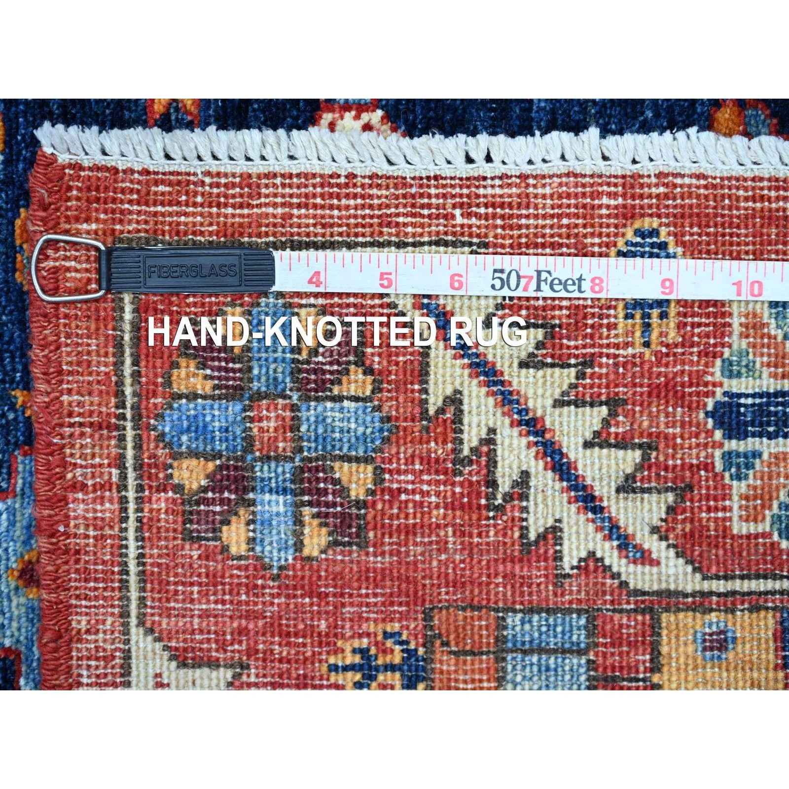 3’1″x19’6″ Yale Blue Heris All Over Design Wool Hand Knotted Runner Rug 21216