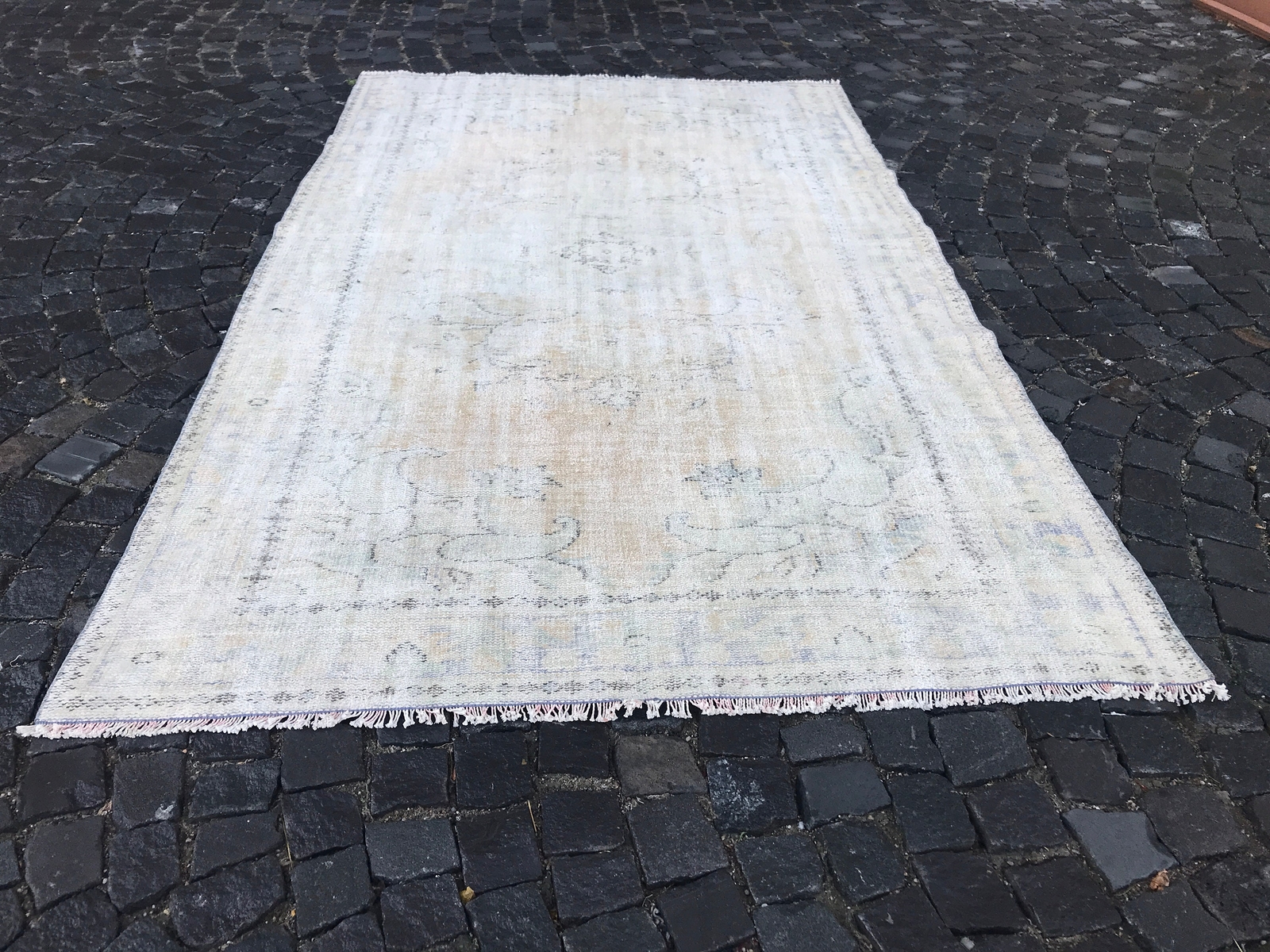 Vintage Area Rug Rug for Living Room Turkish Area Rugs Oushak 9.4 X 5.5 Ft