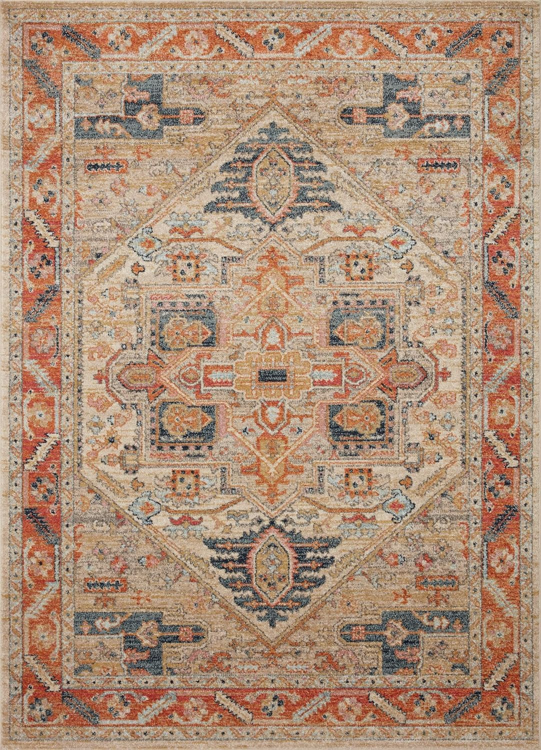 Jocelyn Collection JOC-01 Sand/Multi 7′-10″ X 10′ .38″ Thick Area Rug