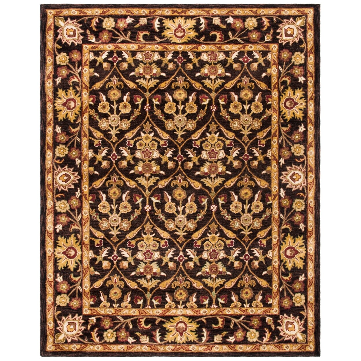 SAFAVIEH Antiquity AT51B Handmade Dark Plum / Gold Rug