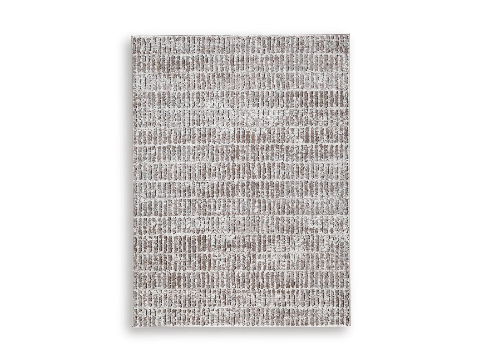 Signature Design by Ashley Fuadwick 5′ x 7′ Area Rug, Ivory Brown Gray Black