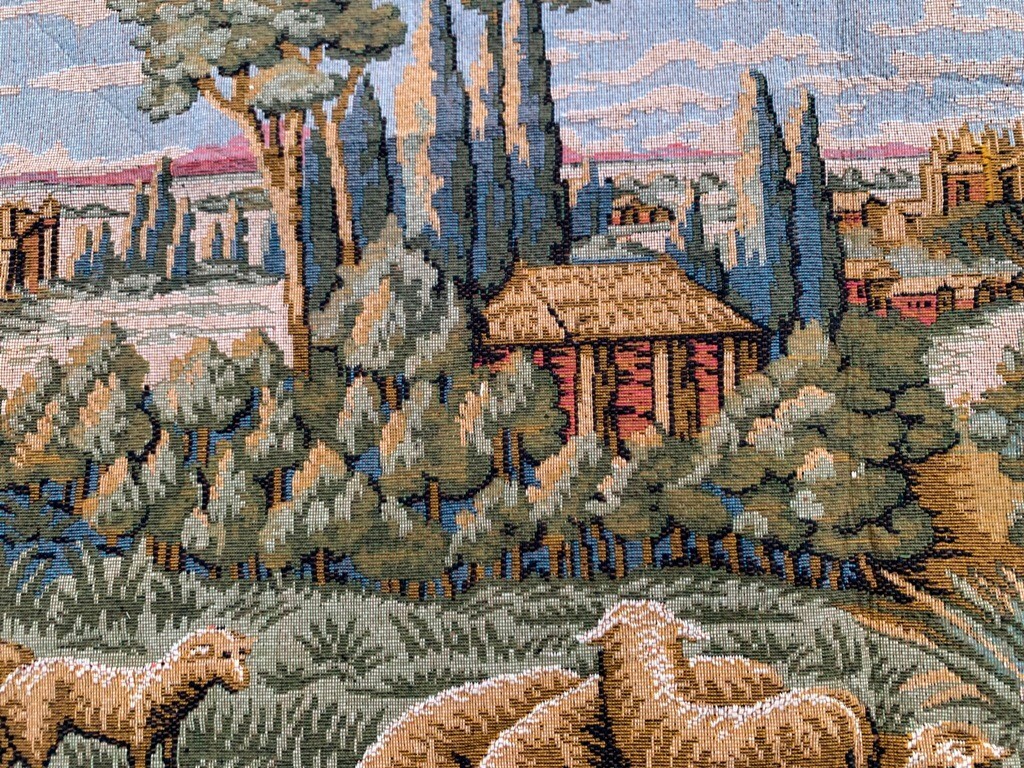 French Tapestry Vintage Pictorial Tapestry Romantic Tapestry Home Decor 2×5 ft
