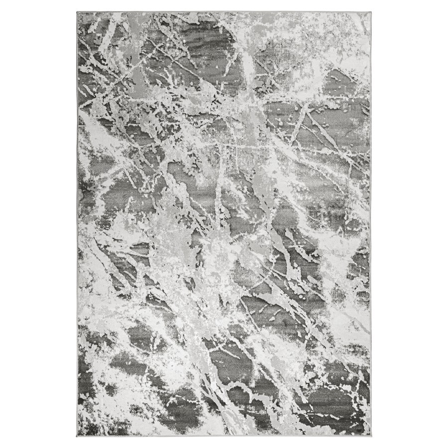 Lavin Rugs T4011 Greta 2′ x 3′ Striations Rug, Silver/Blue – T4011-0203