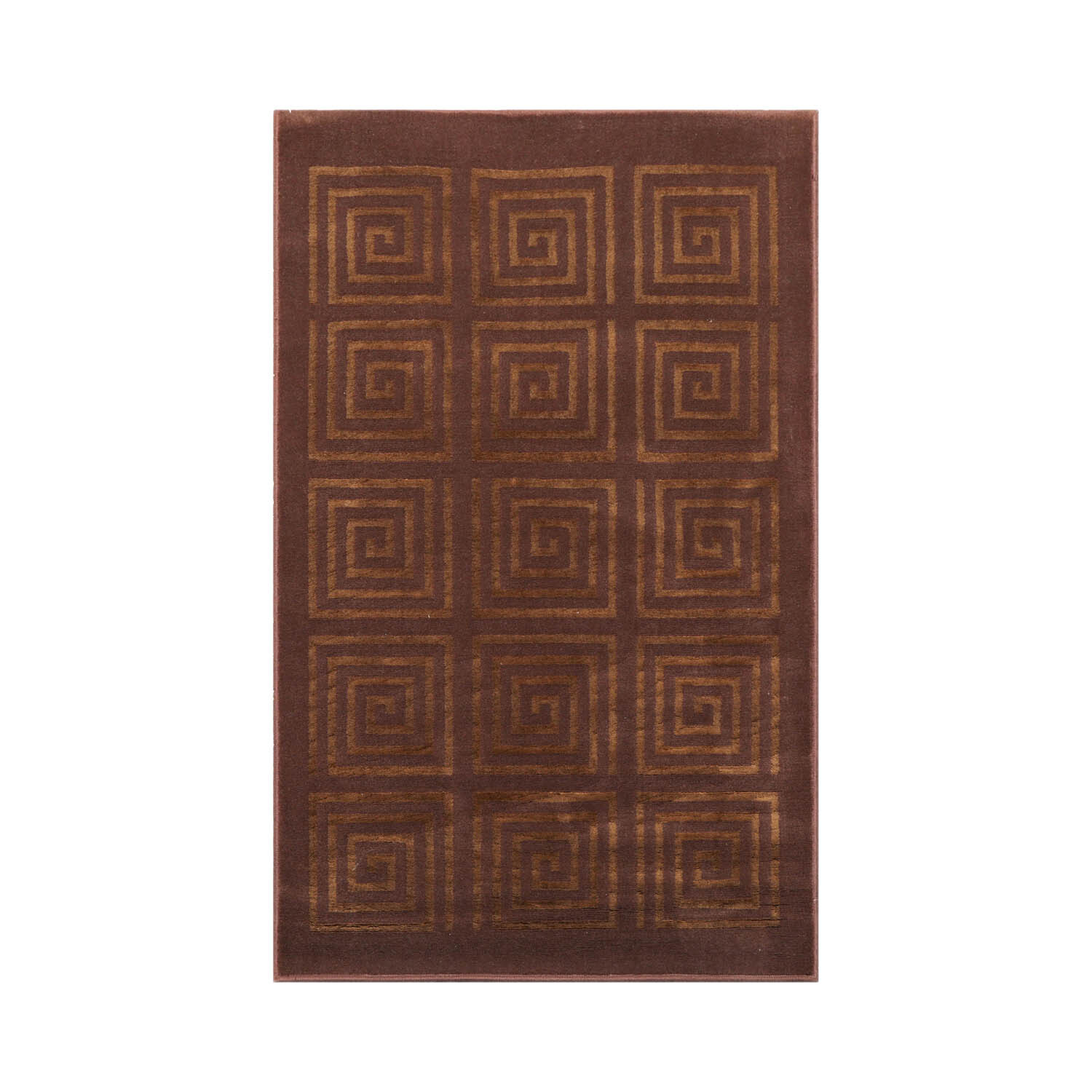 2’5”x4’1″ Brown Modern & Contemporary Wool Oriental Area Rug