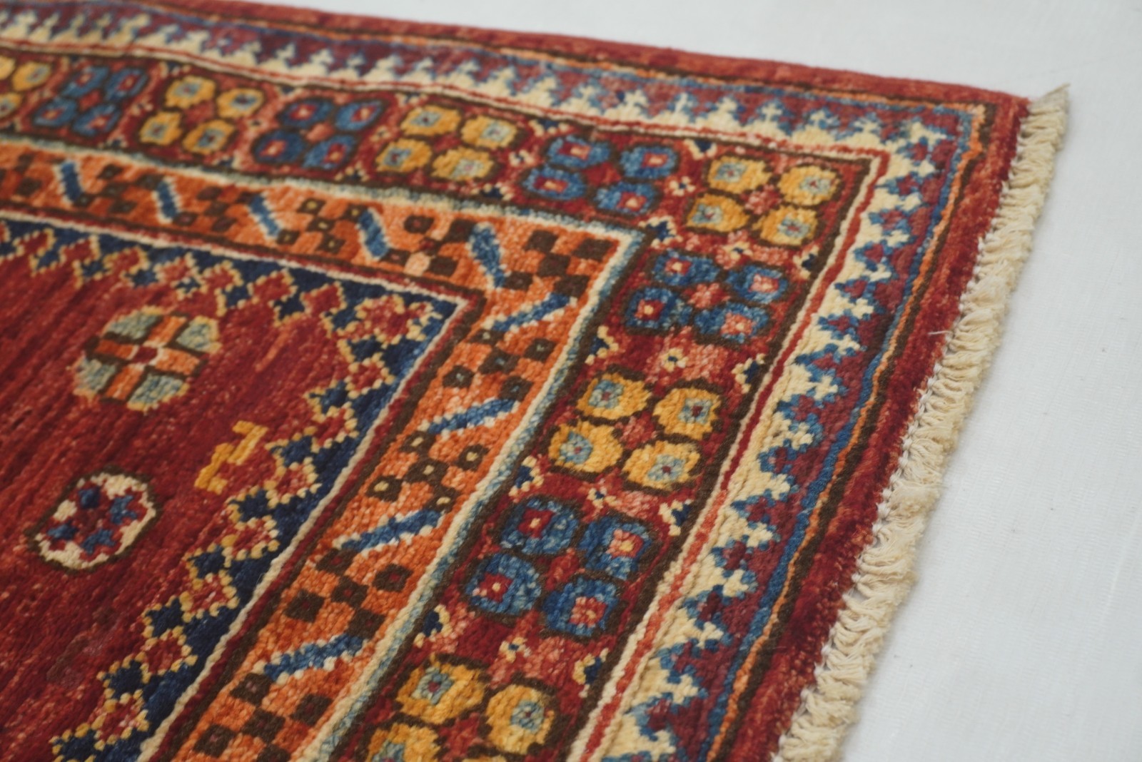 3×4 ft Red Afghan Hand Knotted Traditional Area Rug