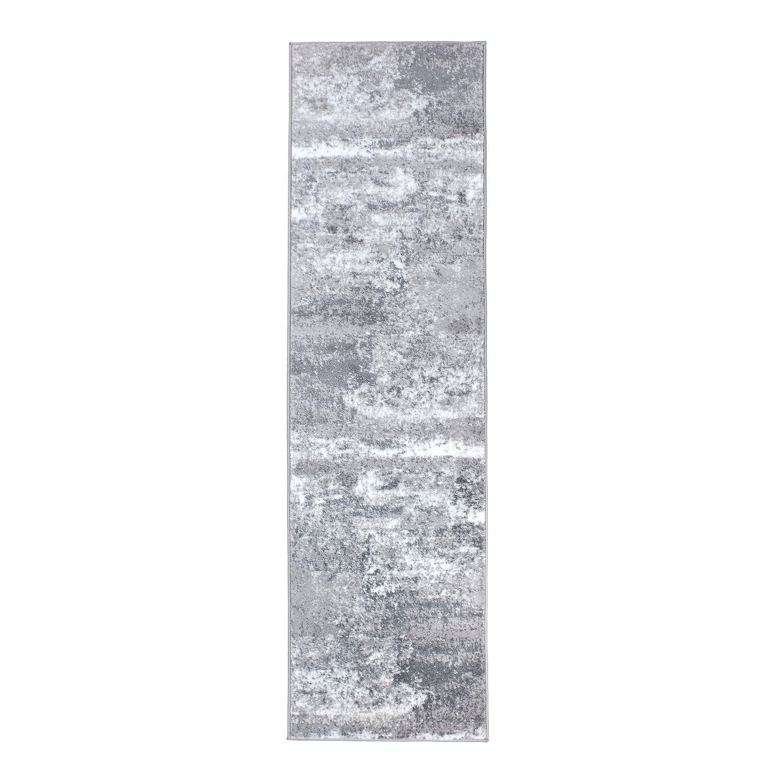 Rugshop Distressed Abstract Watercolor Runner Rug 2′ x 7′ Gray 2′ x 7′ Grey
