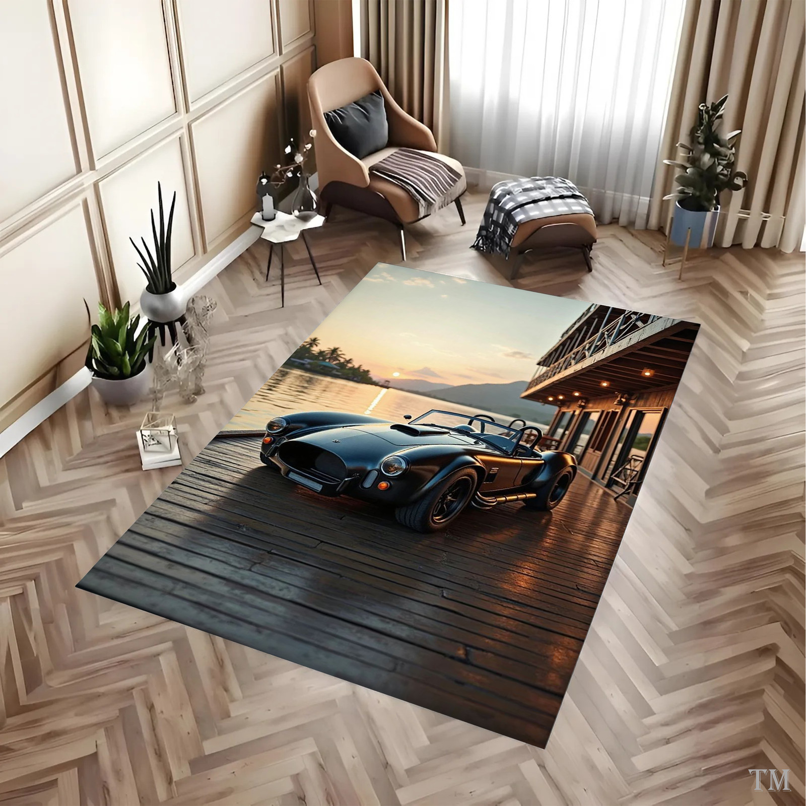 Stellar S-Cobra Dock Rug – Lakeside Sunset Vehicle Floor Art