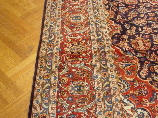 9.4 x 12.8 Hand-Knotted Perrsian Kashaan Rug #PIX-1015
