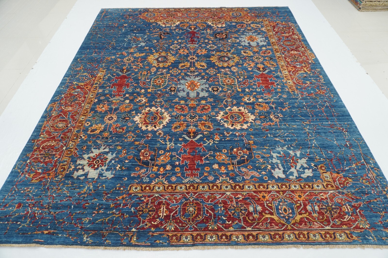 8 x 10 ft Blue Bidjar Afghan Hand Knotted Wool Oriental Modern Erase Rug