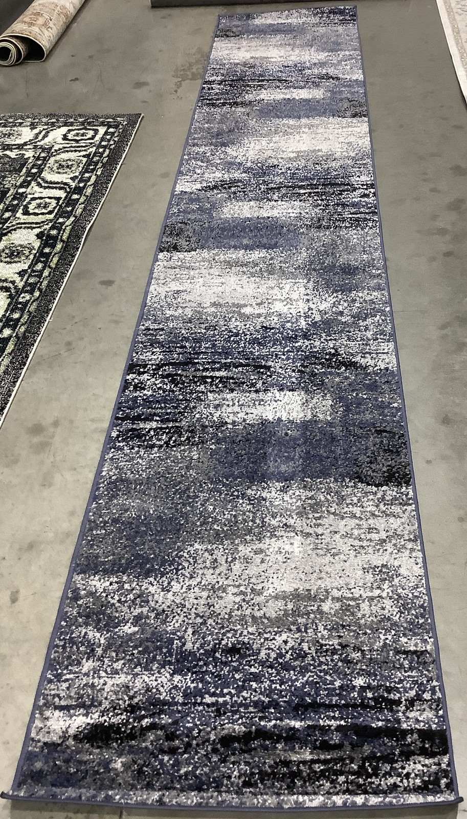 GREY BLUE 2′-6″ x 14′-0″ Broken Thread Rug, Reduced Price 1172683766 ADR112H-214