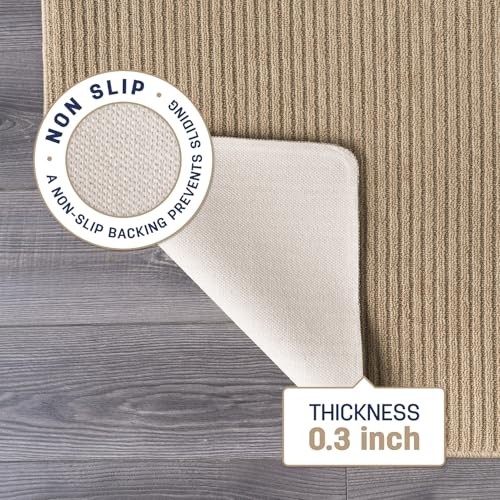 Non-Slip Modern Entry Rug 2×3 Solid Traditional Rubber Backing Machine