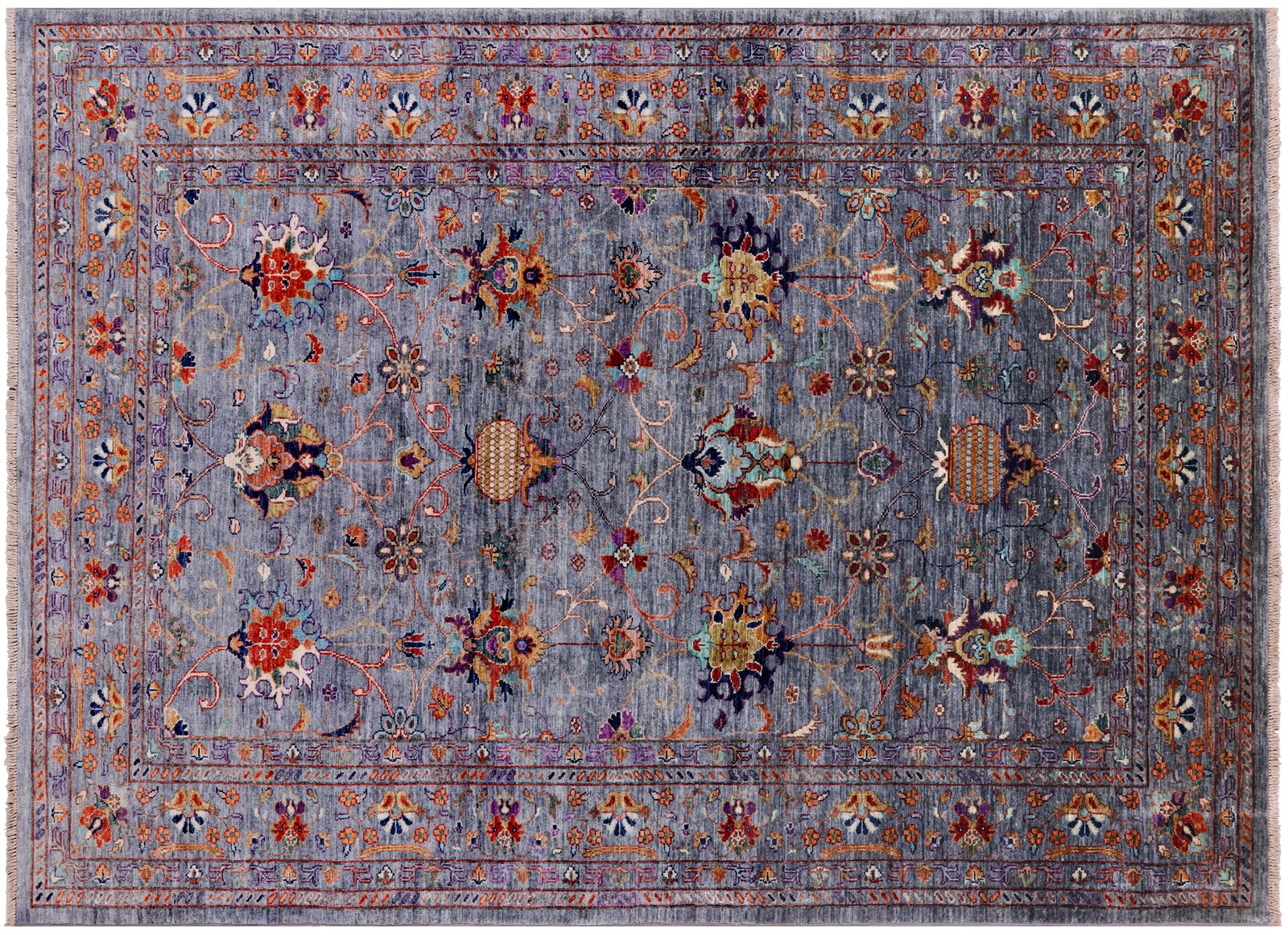 5′ 9″ X 7′ 9″ Traditional Hand Knotted Wool Rug – Q9850
