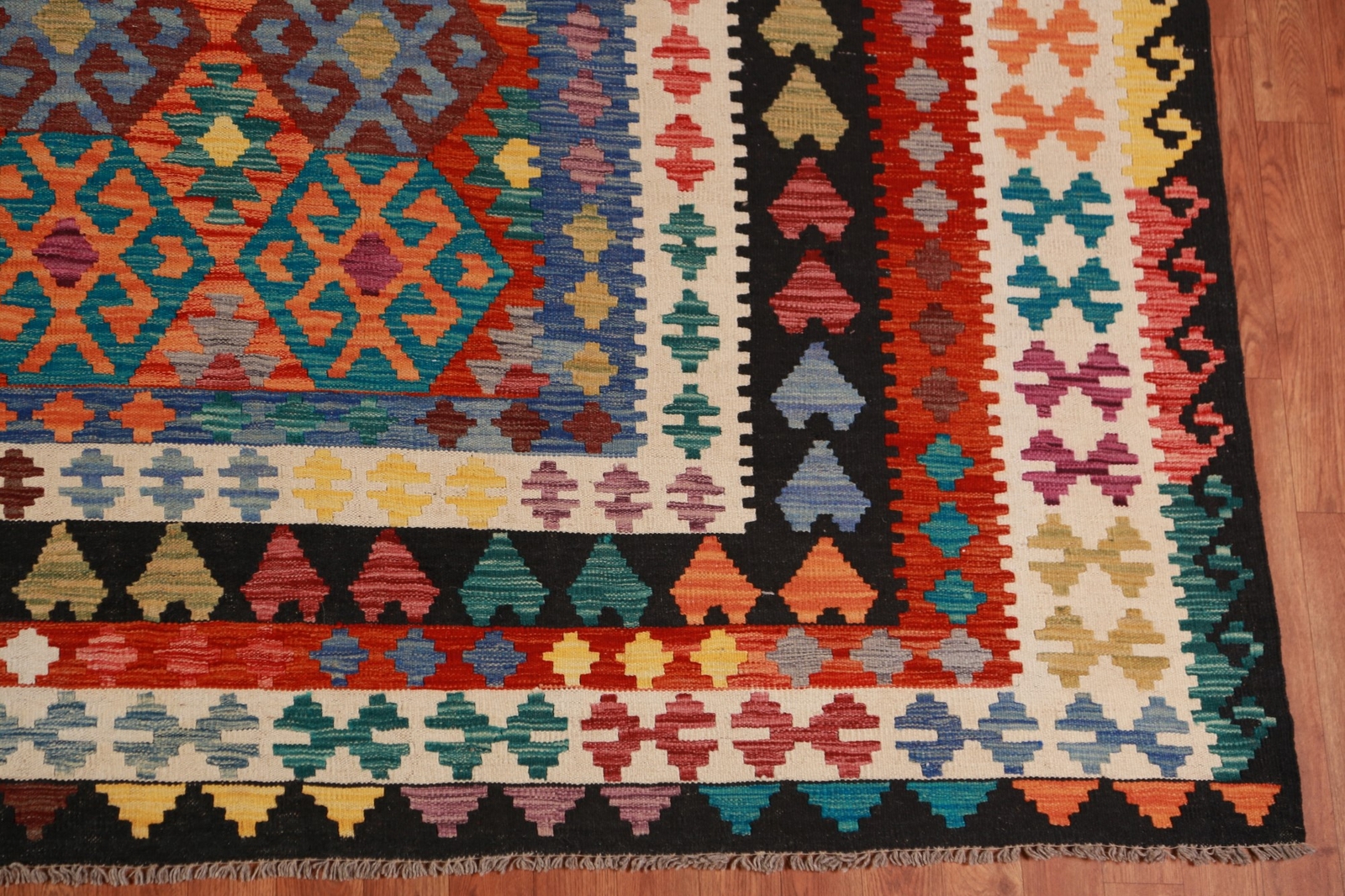 Colorful Kilim Rugs Flatweave Pile Wool Kelim Carpets Large Rugs 10×16 ft