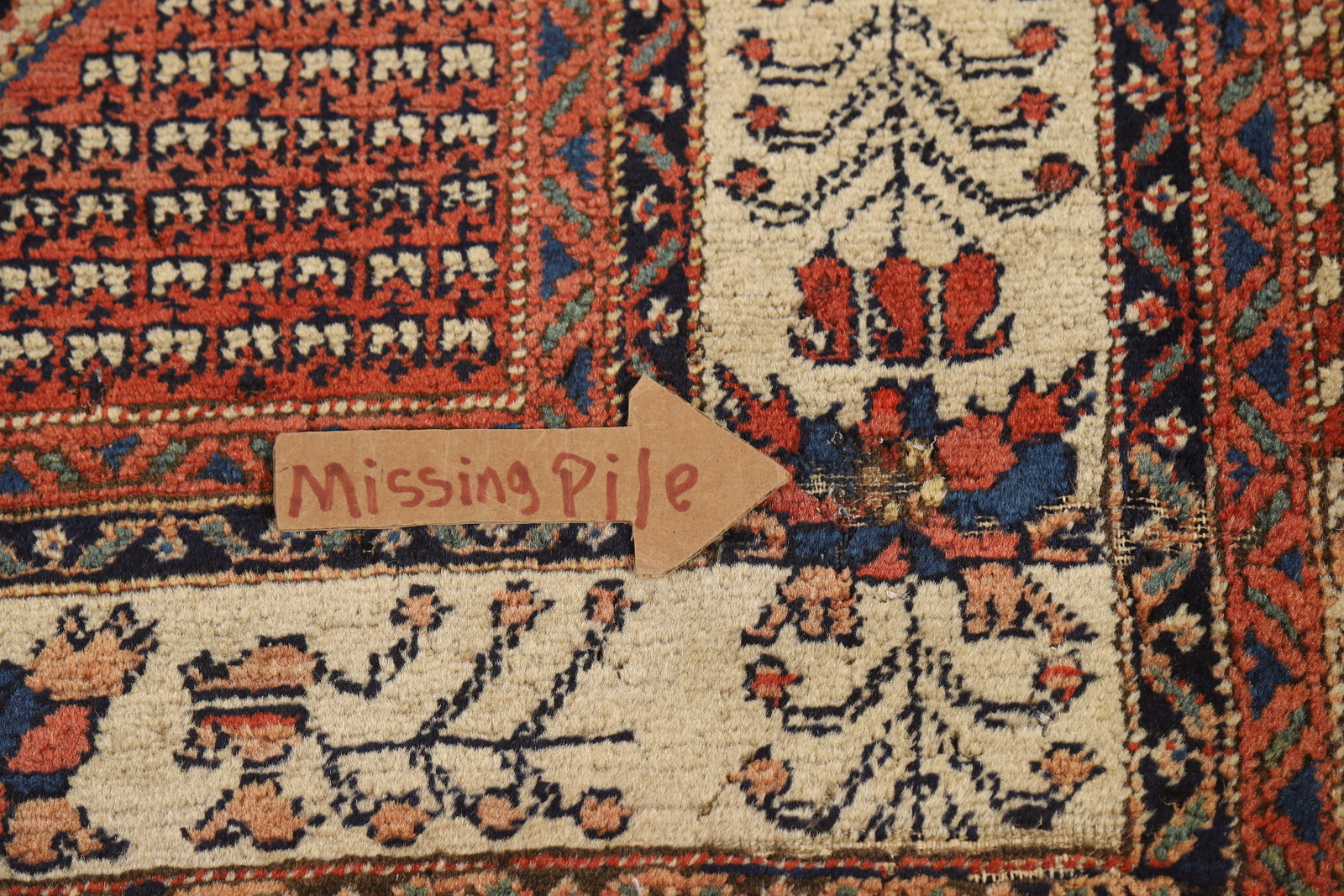 Vegetable Dye Antique Malayer Navy Blue Wool Hand-knotted Traditional Rug 5×6
