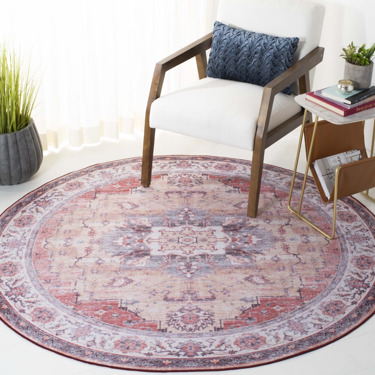 SAFAVIEH Tucson Collection TSN163P Rust / Beige Rug