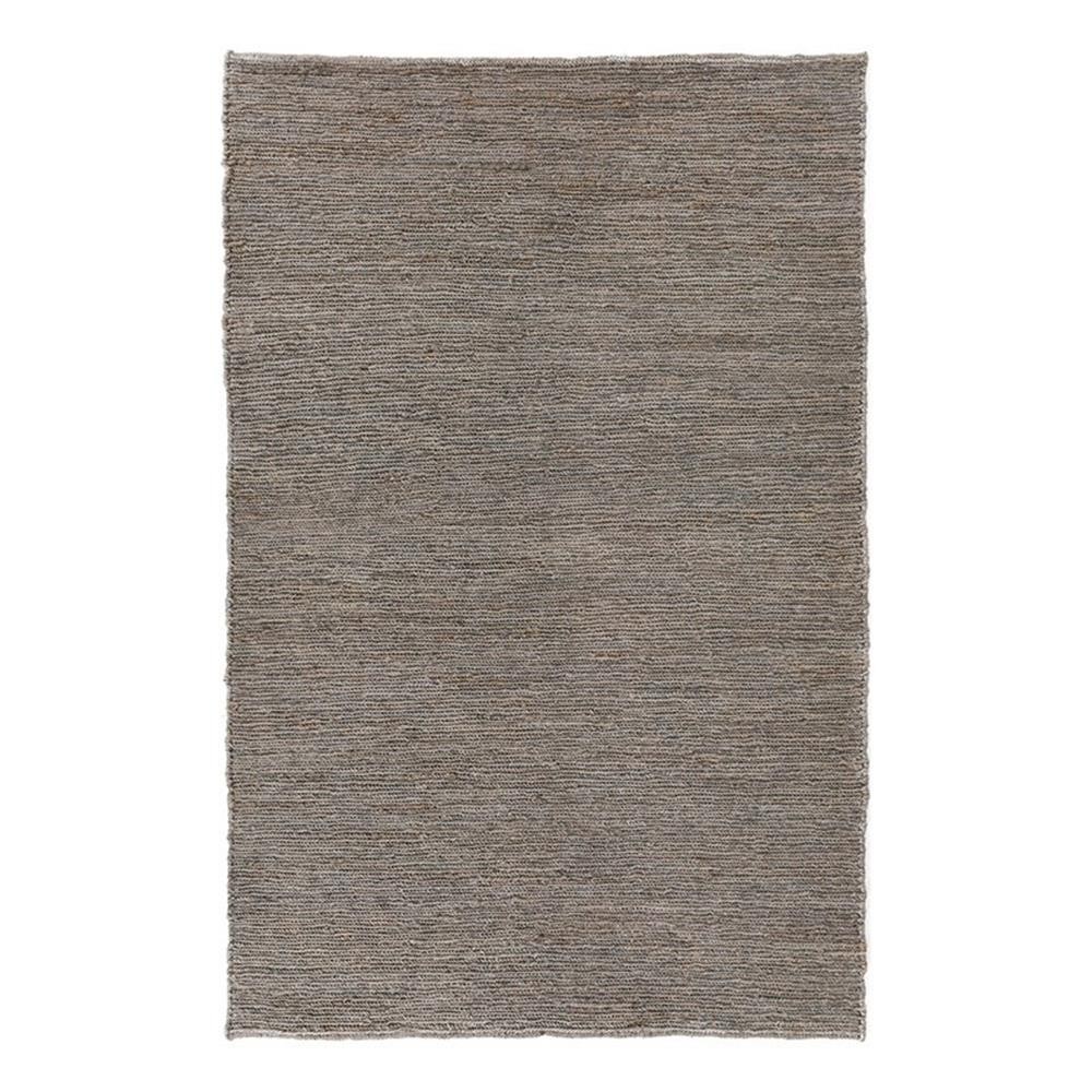Pemberly Row 108 x 144″ Transitional Jute Fabric Area Rug in Gray