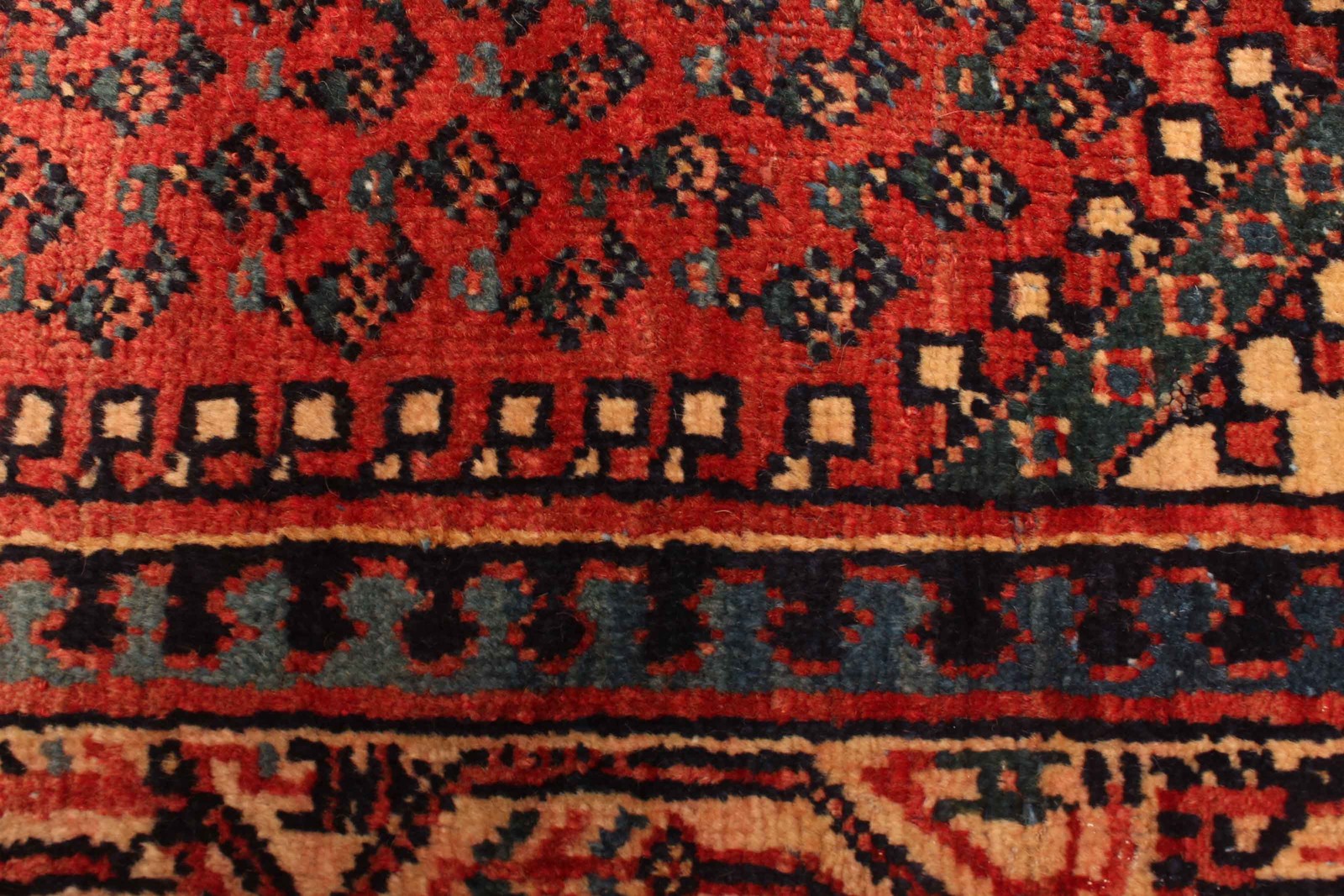 Vintage Traditional Hand-Knotted Area Rug 3’7″ x 4’10” Oriental Wool Carpet
