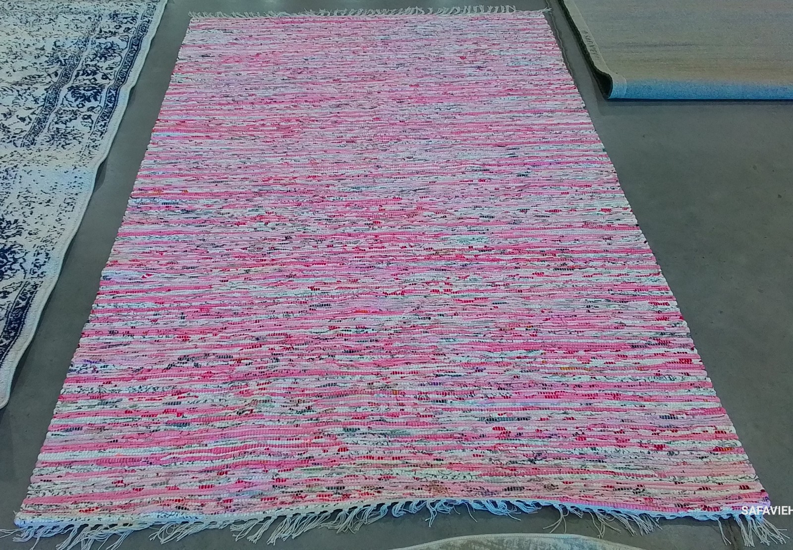 L PINK / MULTI 5′-0″ x 7′-0″ Back Stain Rug, Reduced Price 1172784867 RAR125E-57