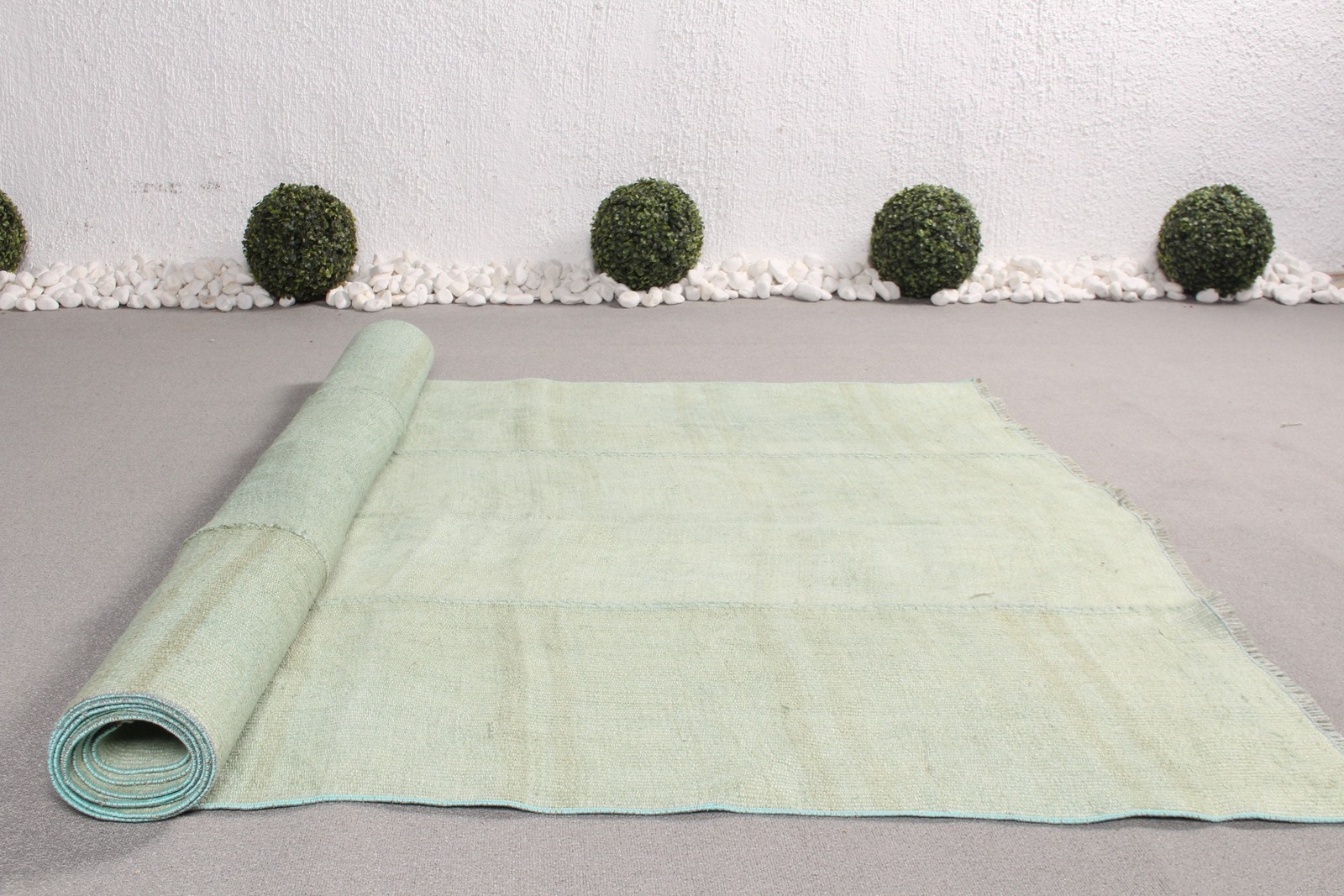 Turkish Large Rug, 4,9×10,9 ft Vintage Rug, Green Kilim Wool Rug