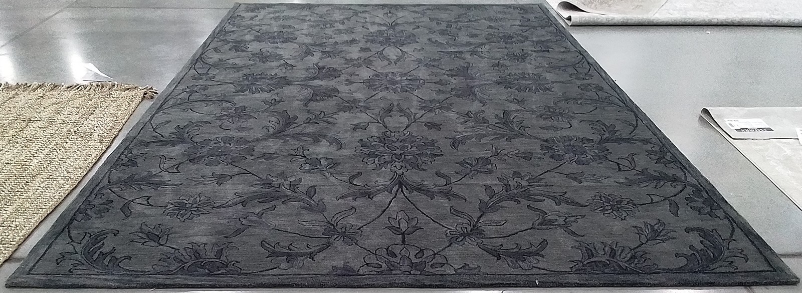 GREY / MULTI 9′-6″ x 13′-6″ Back Stain Rug, Reduced Price 1172792601 AT824B-10