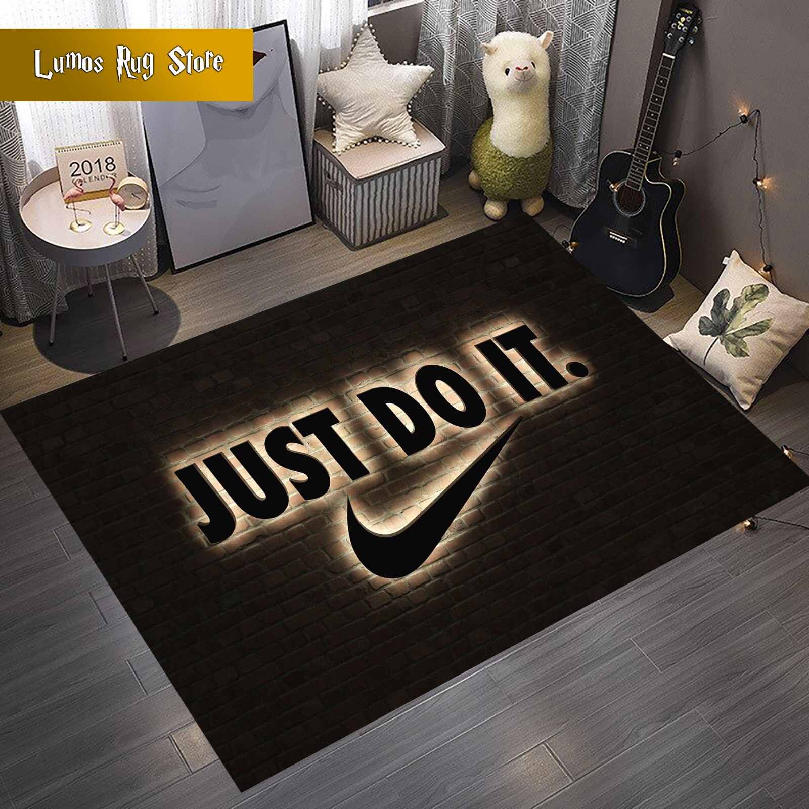 Just Do It Rug,Sneaker Rug,Basketball Shoes Rug,Sneakers Pattern,Gift Sport Rug