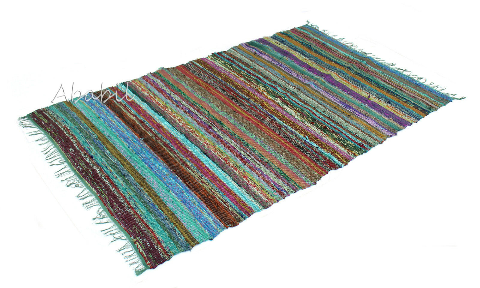 3X5 Ft Rug 100% Recycled Cotton Woven Floor Mat 2X3 Feet Chindi Rug-FBB