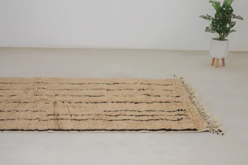 Authentic Moroccan Rug, Beni Ourain Rug 8×12 ft