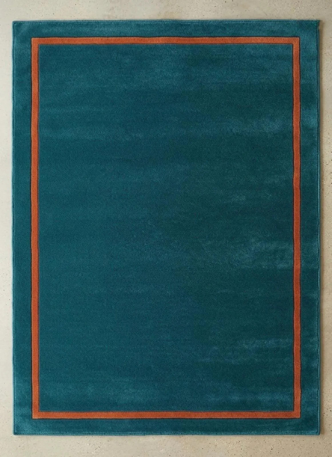 Hand Tufted Custom Wool Runner Rug | Minimalist Teal Blue Hallway Rug |