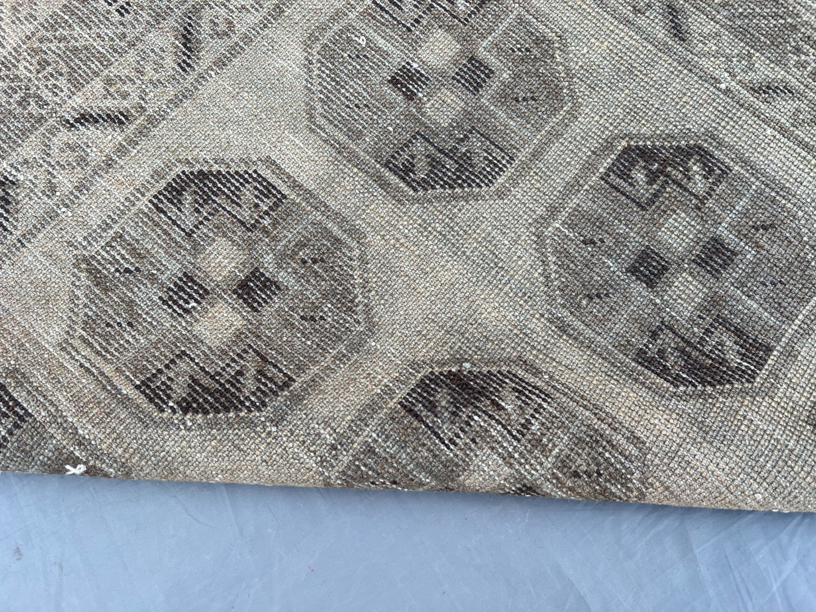 3’3 x 6’2 Ft Muted Turkmani Tribal Rug – Afghan Terracotta Handmade Wool Carpet
