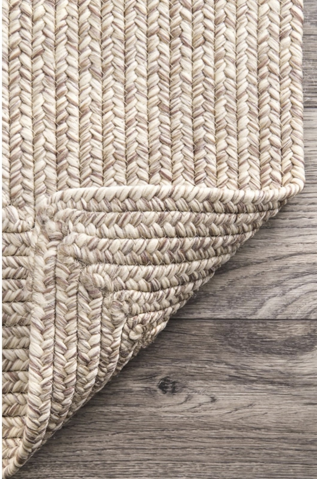 Nuloom Braided Lefebvre 5’x8′ Indoor Outdoor Area Rug Tan Waterproof Patio Deck