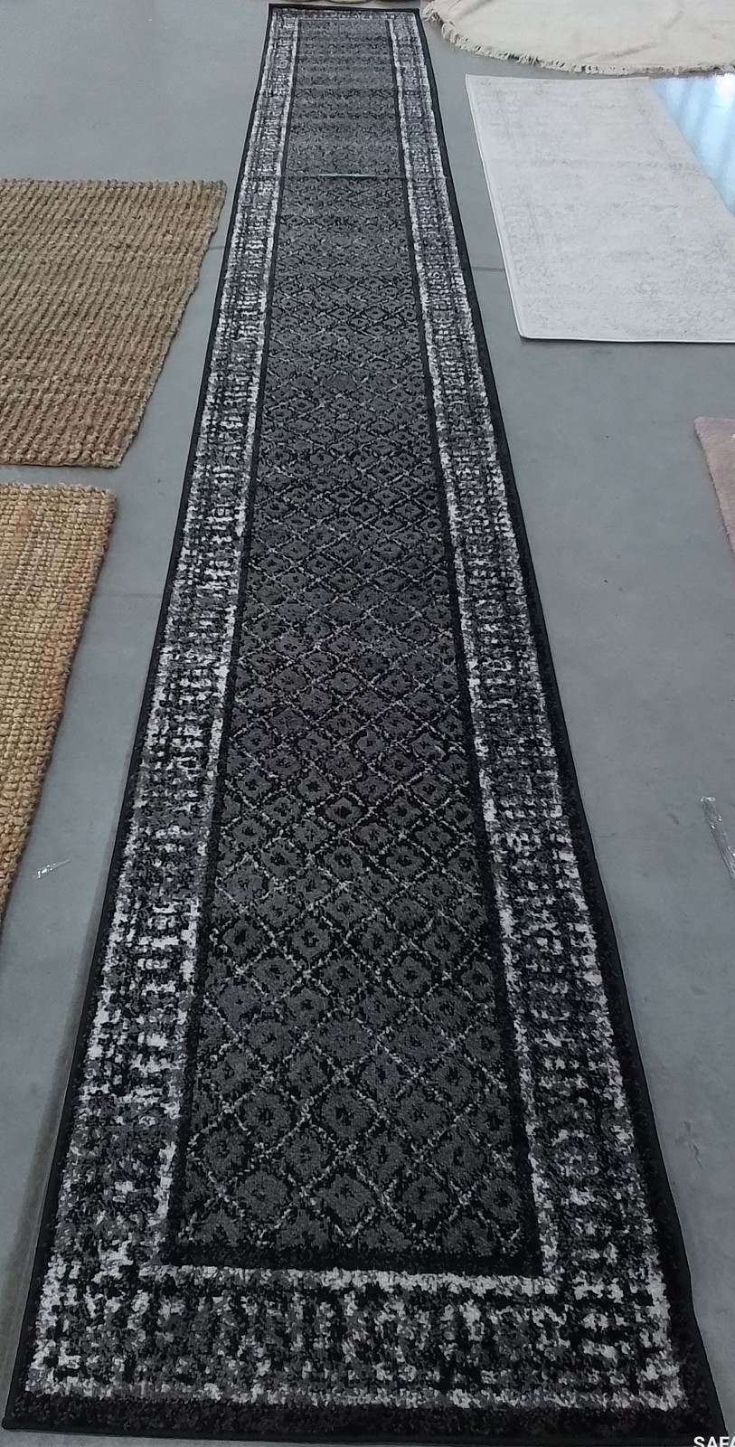 BLACK SILVR 2′-6″ x 20′-0″ Pressed Pile Rug Reduced Price 1172785826 ADR110A-220