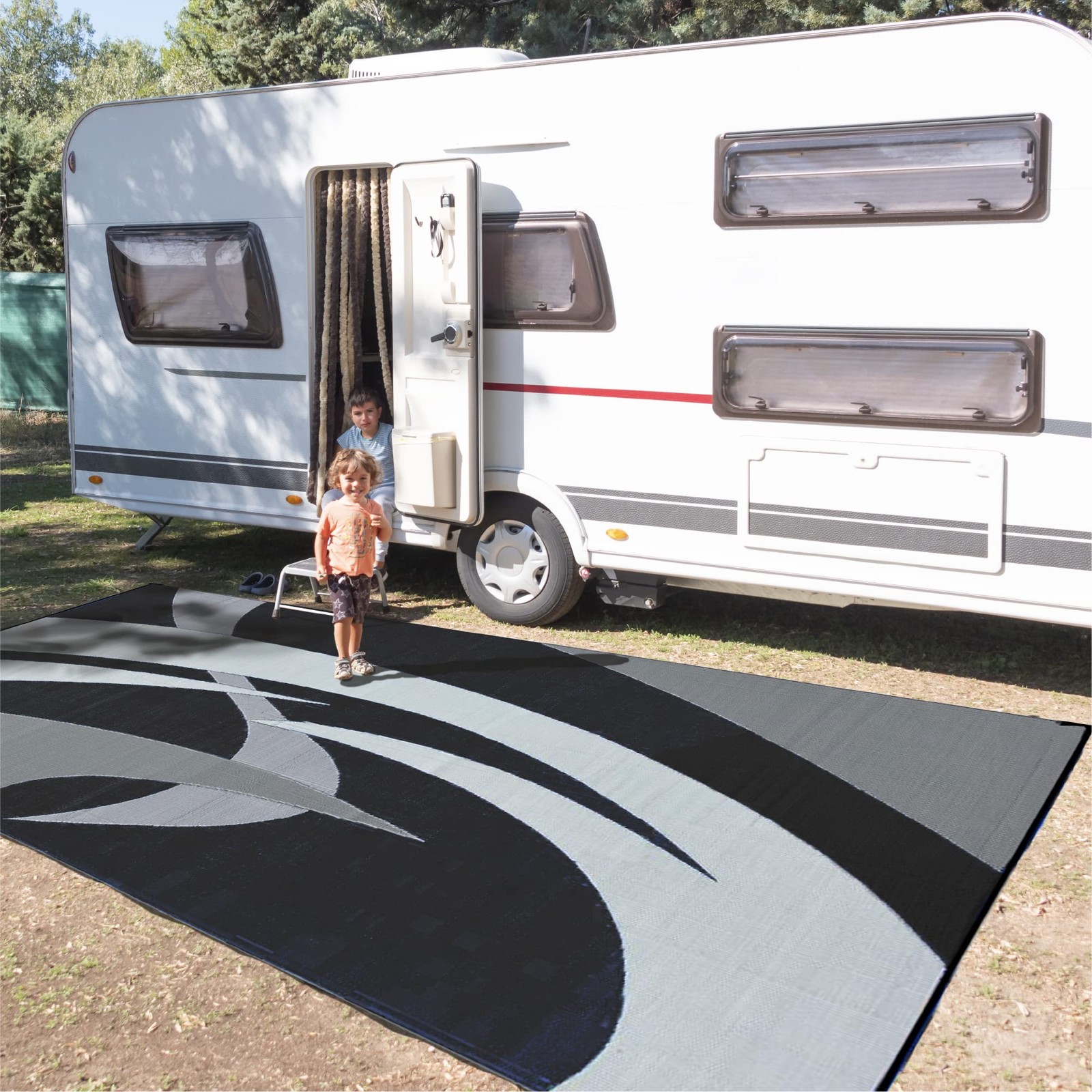 Stylish Camping 159181 9-Feet By 18-Feet Reversible Mat, Plastic Straw
