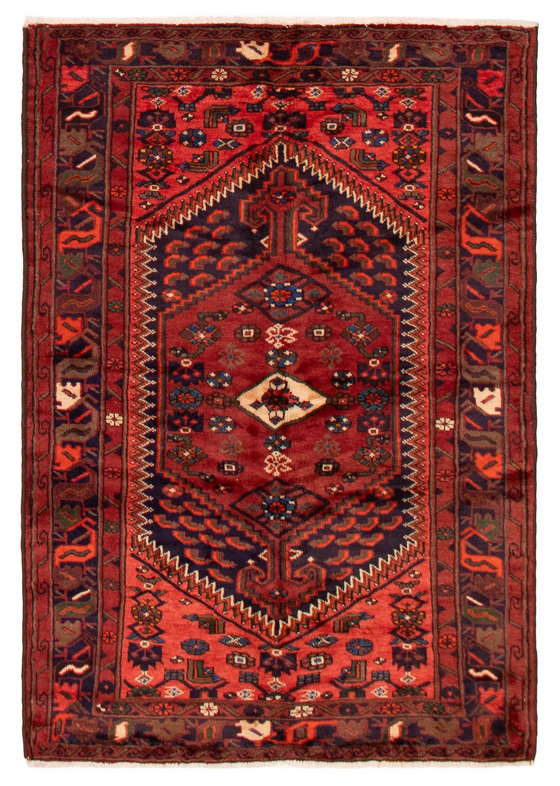 Traditional Vintage Hand-Knotted Area Rug 4’7″ x 6’7″ Oriental Wool Carpet