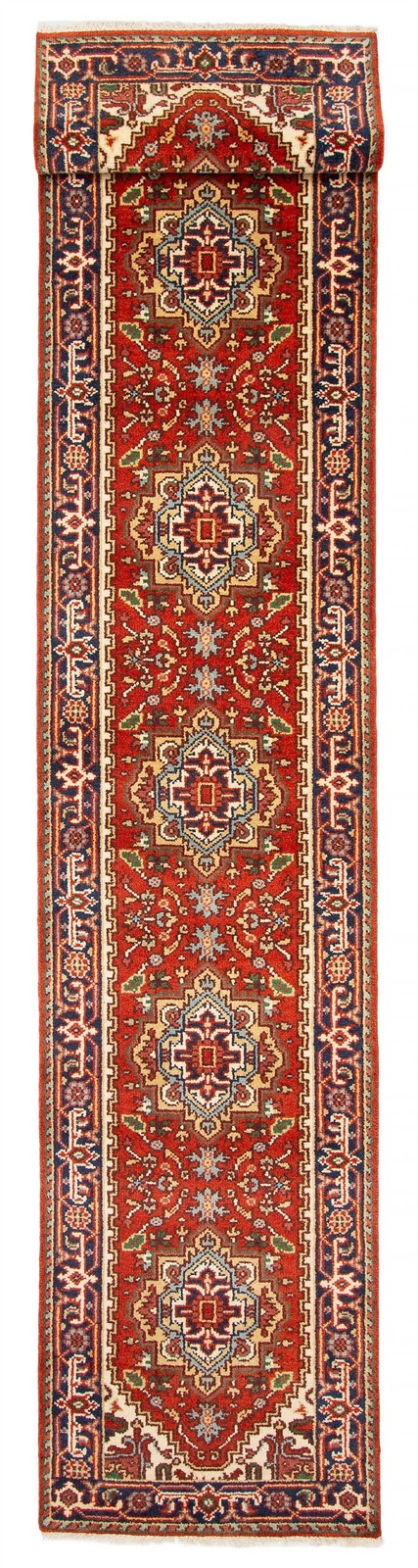 Vintage Hand-knotted Runner Rug 2’7″ x 19’6″ Traditional Oriental Wool Carpet