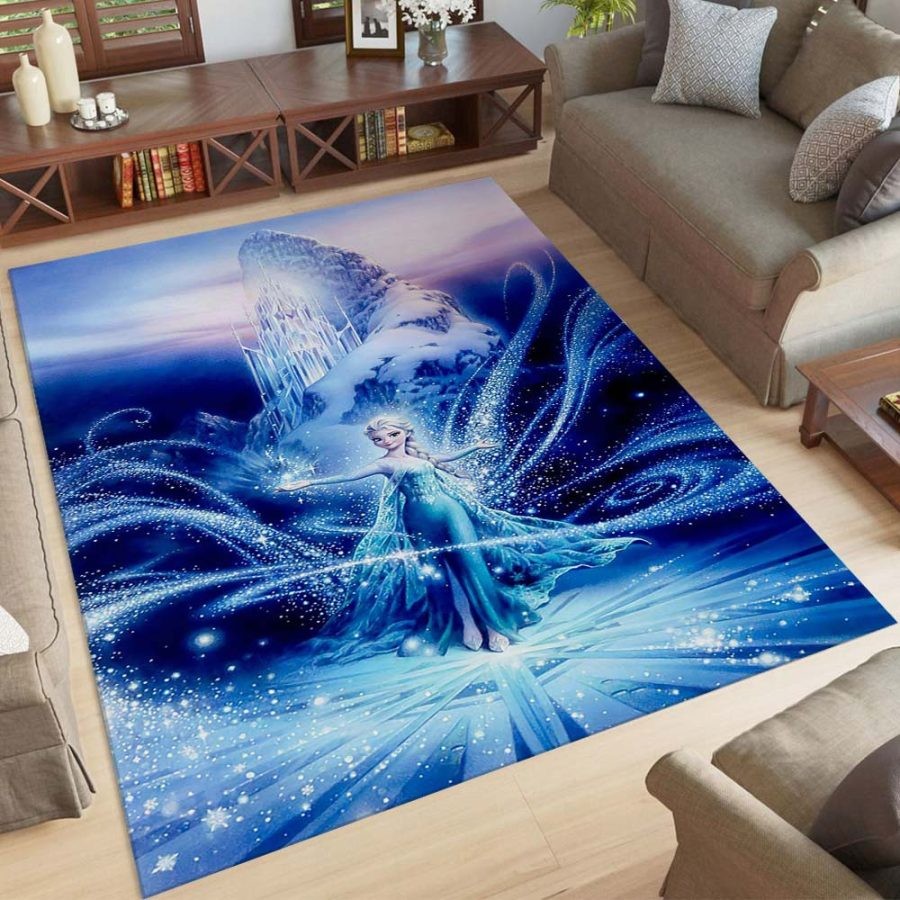 Frozen Elsa Princess Area Rug Carpet Cartoon Living Room Bedroom Home Decor
