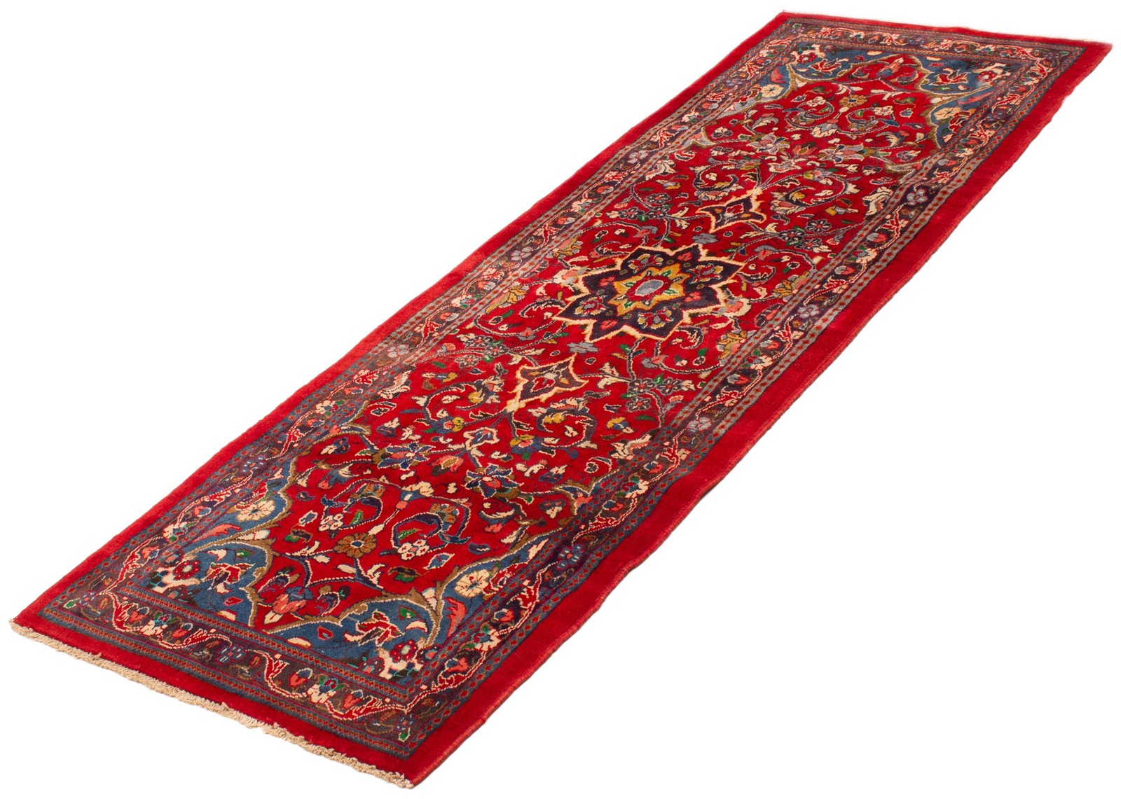 3’6″ x 10’4″ Vintage Hand-knotted Runner Rug Traditional Oriental Wool Carpet