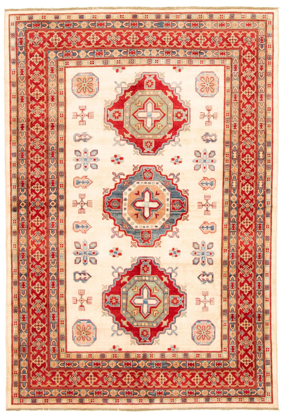 Hand Knotted Area Rug 6’6″ x 9’9″ Traditional Oriental Wool Carpet