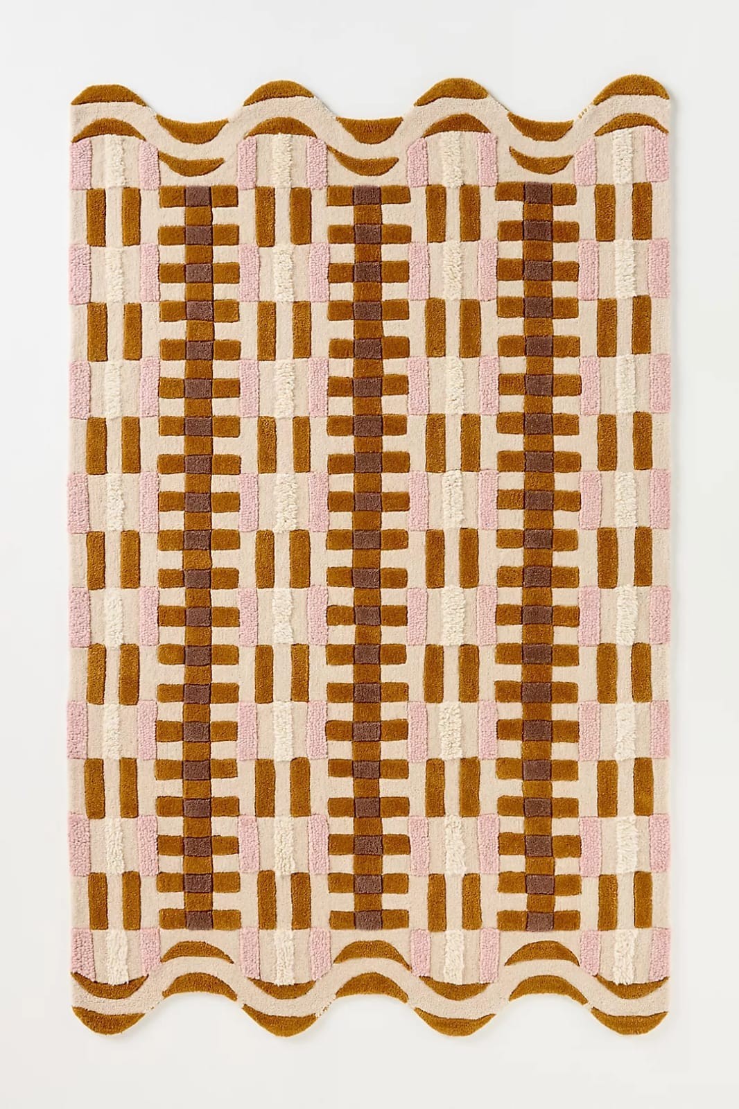 Hand Tufted 100% Wool Geometric Scalloped Rug By Anthropologie Rugs for Bedroom