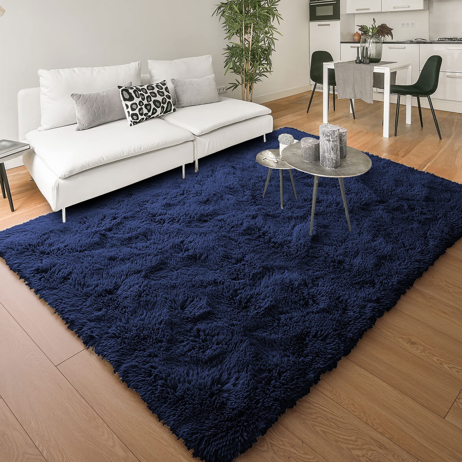 Modern Fluffy Area Rugs Non Slip Shaggy Floor Mat Carpet for Bedroom Living Room