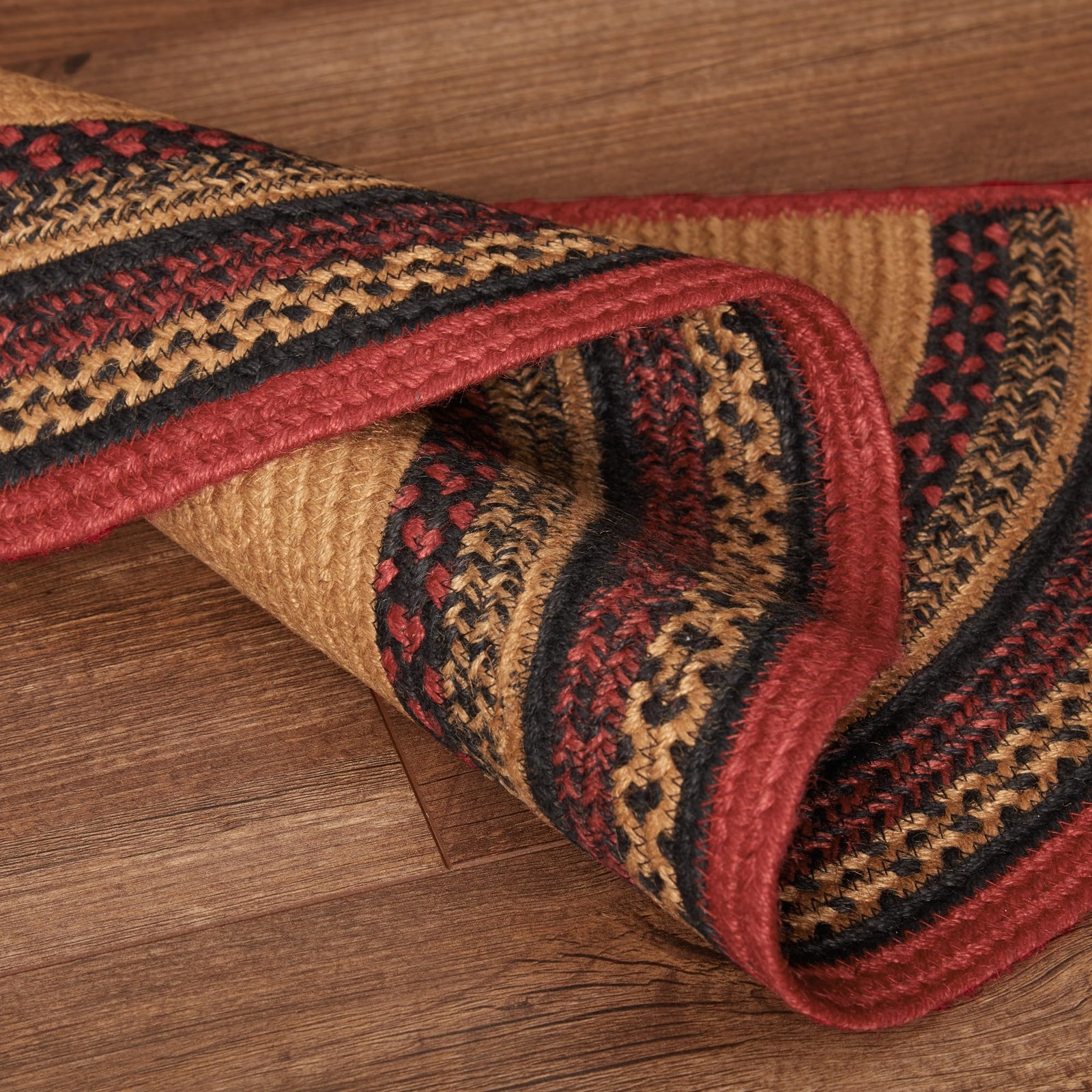 Vhc Brands Cumberland Rustic Kitchen Rug Cozy Natural Dyed Jute Moose Pattern