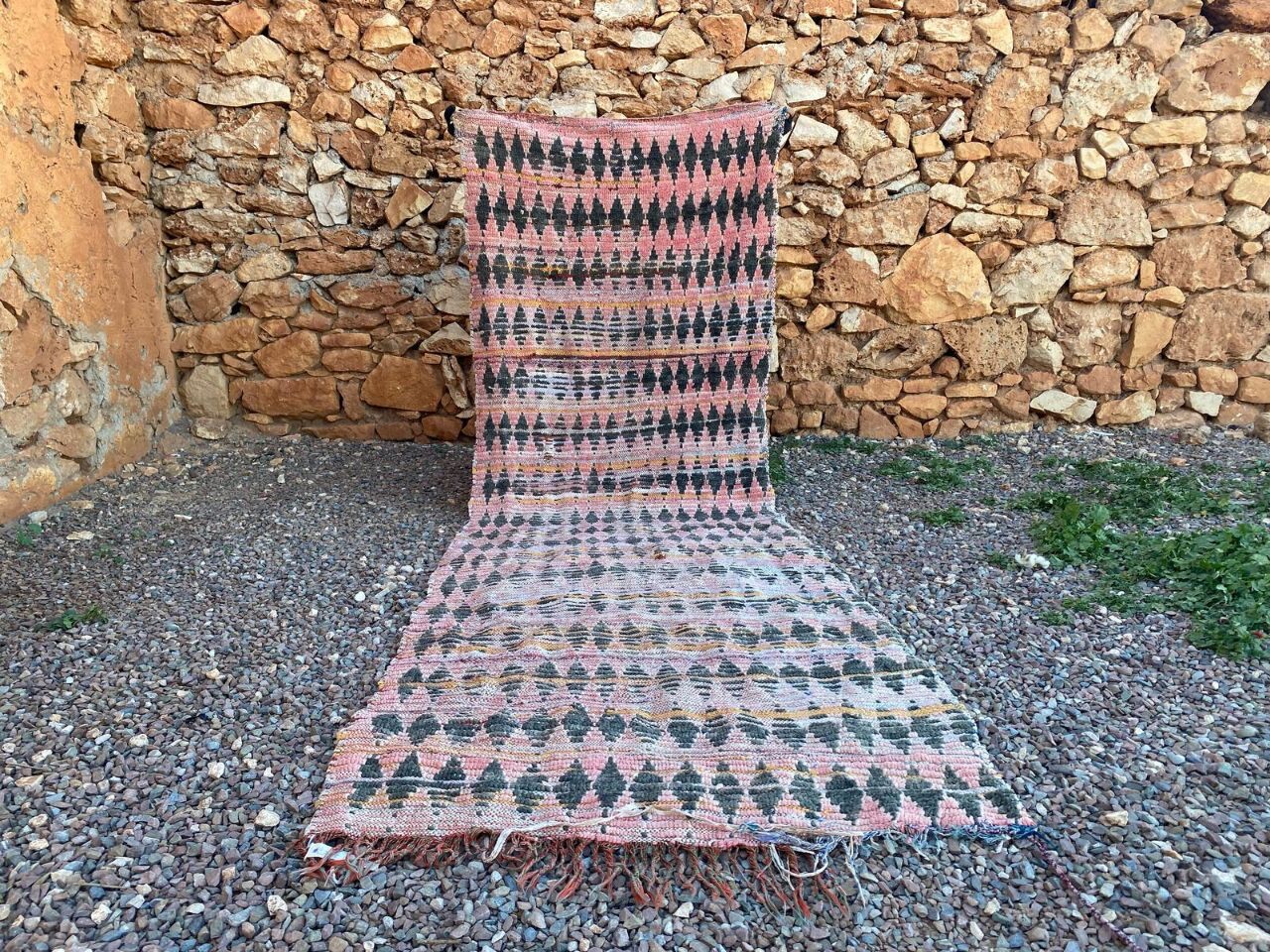 Bedroom Vintage Moroccan Handmade Rug 3’1×9’4 Unique Traditional Berber Wool Rug