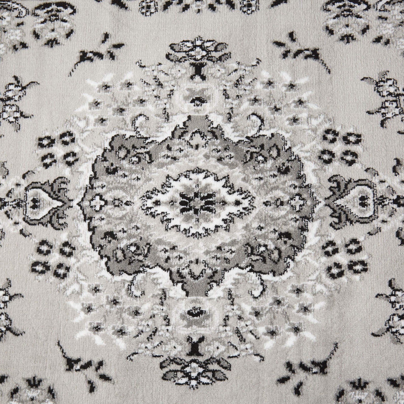 Traditional Medallion Area Rug, Gray, 21″x35″ Rectangle for Home Decor