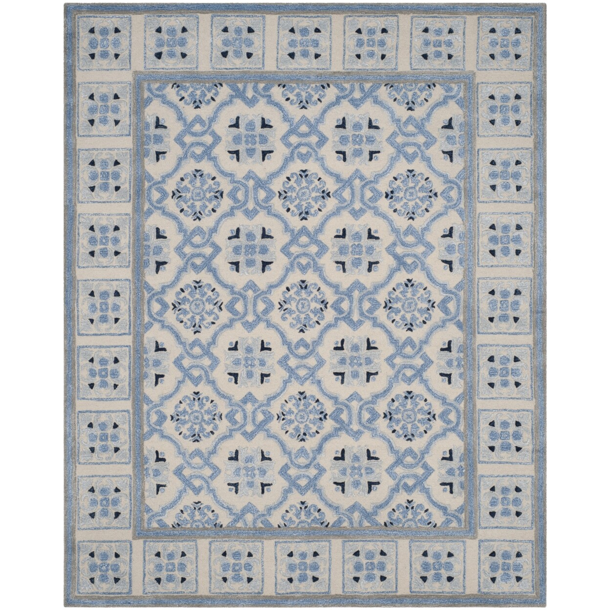 SAFAVIEH Bella BEL155A Handmade Ivory / Blue Rug