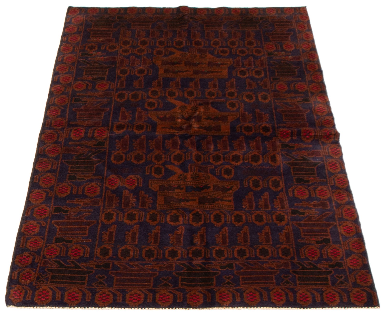 Traditional Vintage Hand-Knotted Area Rug 3’10” x 6’3″ Oriental Wool Carpet