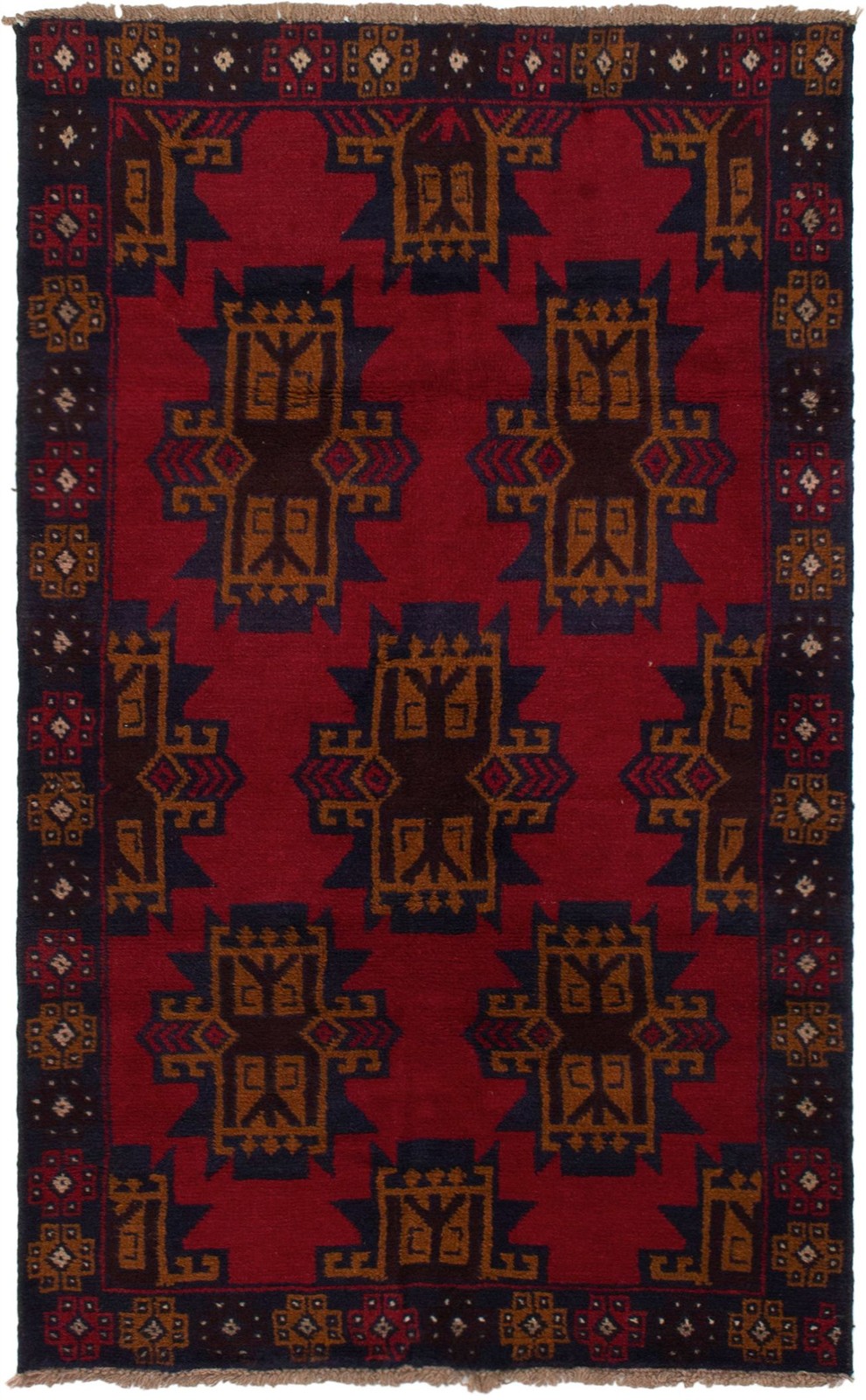Vintage Traditional Hand-Knotted Area Rug 3’6″ x 6’3″ Oriental Wool Carpet