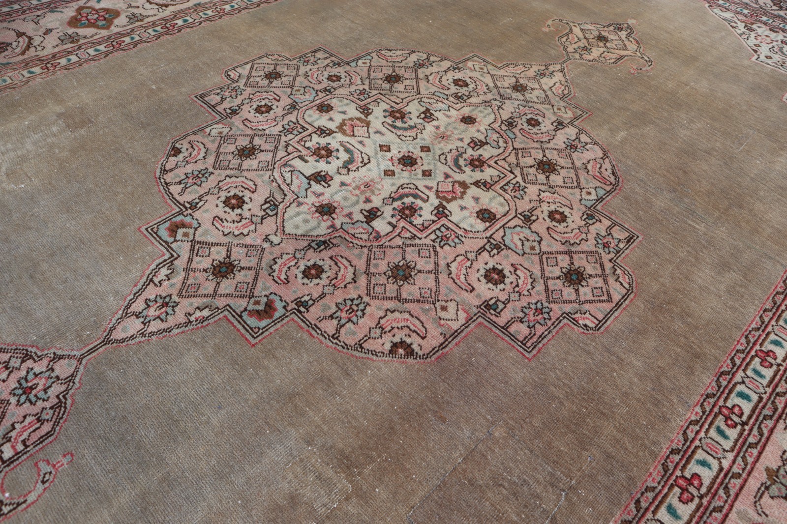 8’0x12’10 ft Vintage Tribal Caucasian Rug, Gray Hand Knotted Veg Dyes Wool Rug