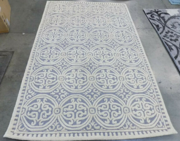 SILVER / IVORY 5′ X 8′ Damaged Rug Reduced Price 1172601055 CAM123D-5