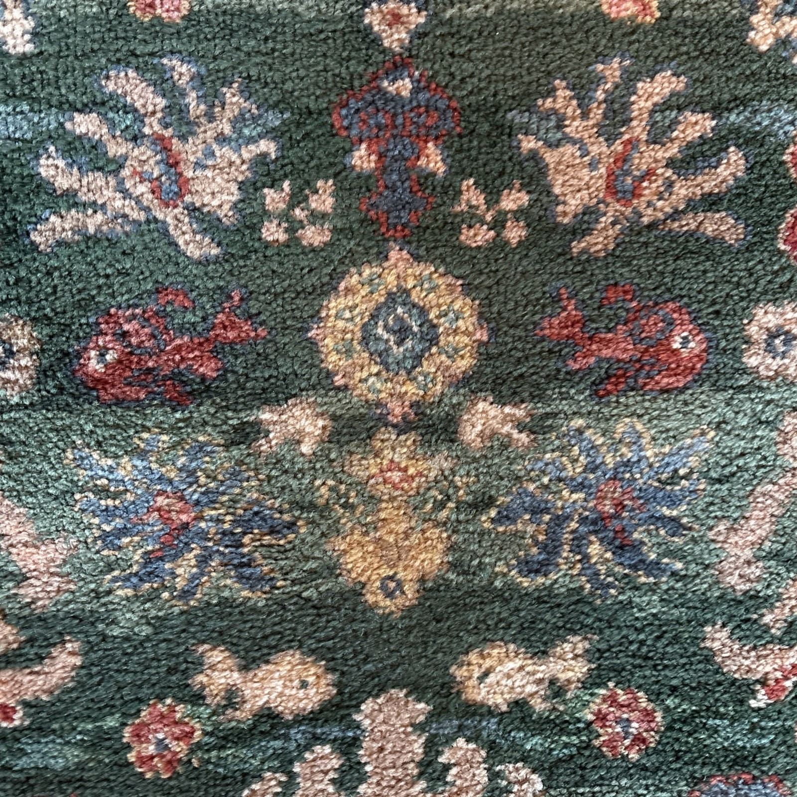 Karastan~5’9″ x 9′ “KUBA” #797 RARE VARIEGATED TEAL RUG/CARPET ~Very Fine