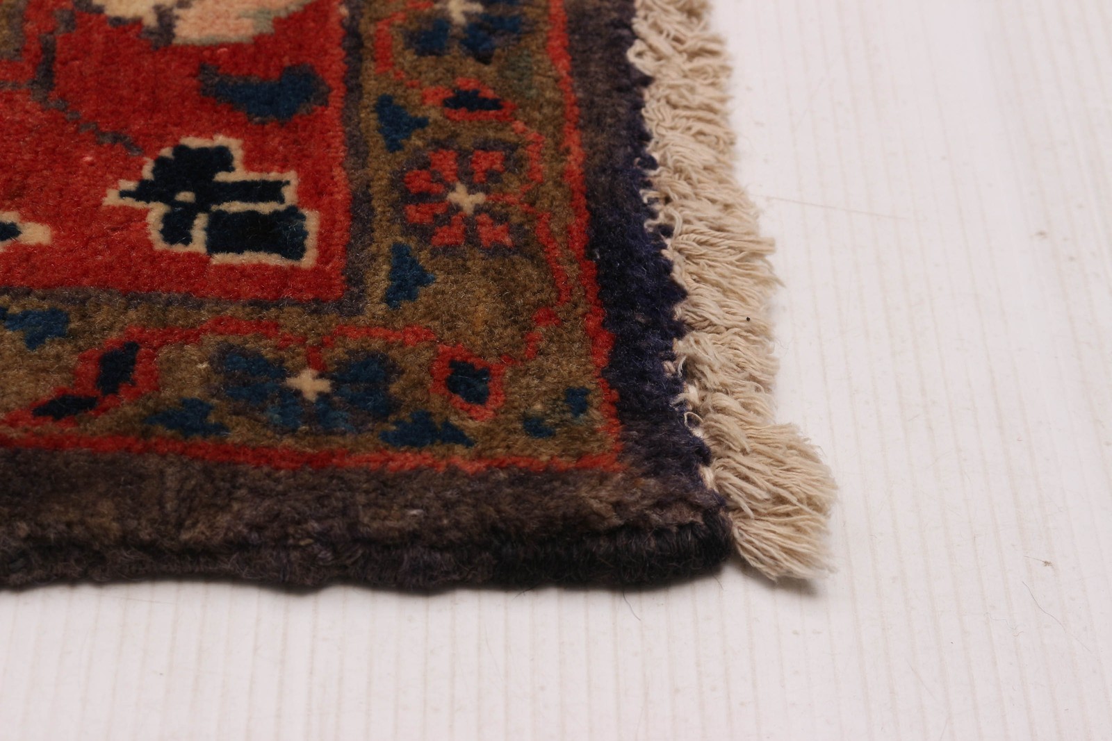 Vintage Hand-knotted Runner Rug 3’7″ x 10’0″ Traditional Oriental Wool Carpet